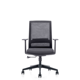 鍍鉻底座黑色網狀接待會議訪客椅AS-6212B